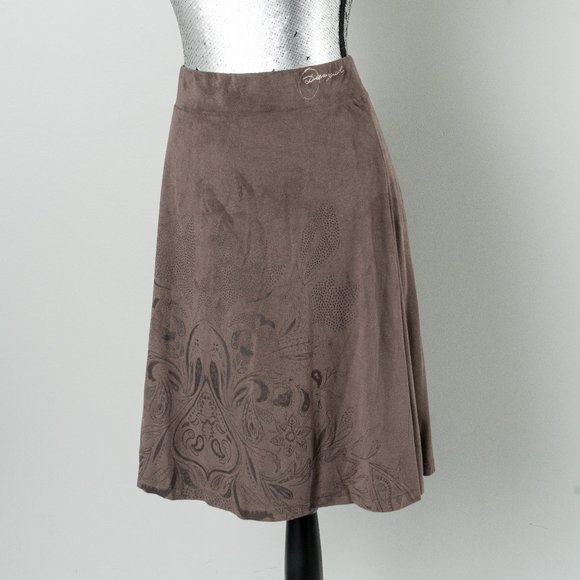 NWOT Desigual faux suede skirt - XL ( size 12) - Picture 1 of 7